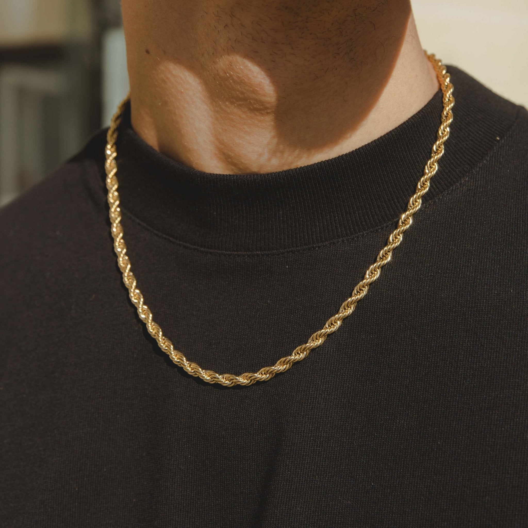 5mm Rope Chain - Gold - Cernucci