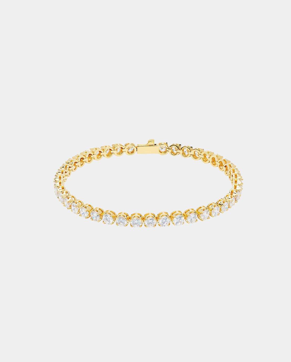 5mm Round Tennis Bracelet - Gold - Cernucci