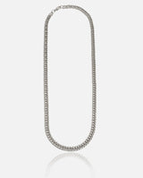 5mm Square Cuban Chain - White Gold - Cernucci