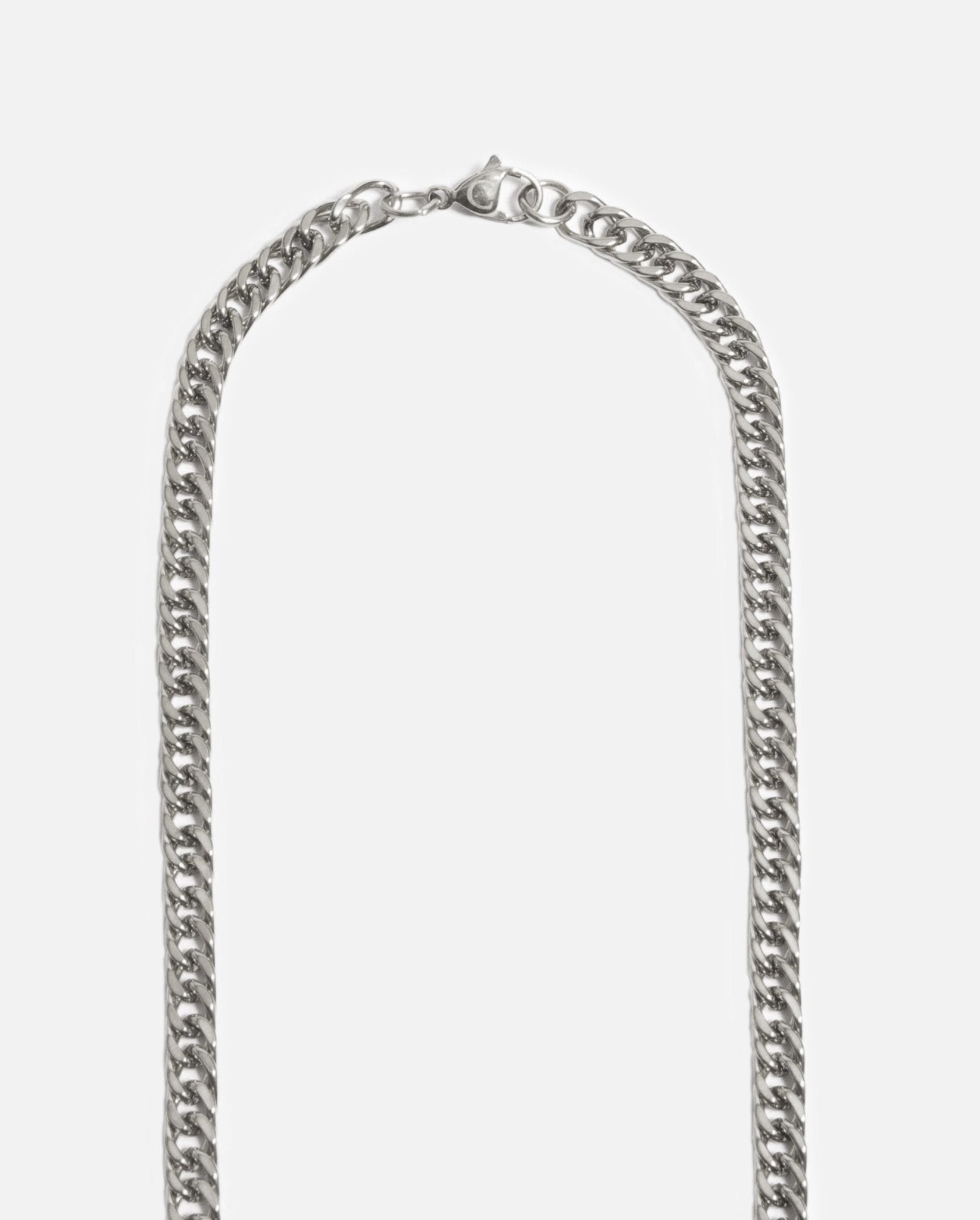 5mm Square Cuban Chain - White Gold - Cernucci