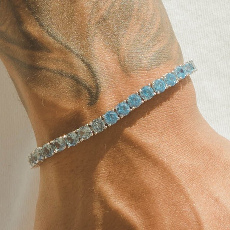 5mm Tennis Bracelet - Blue Graduated - Cernucci