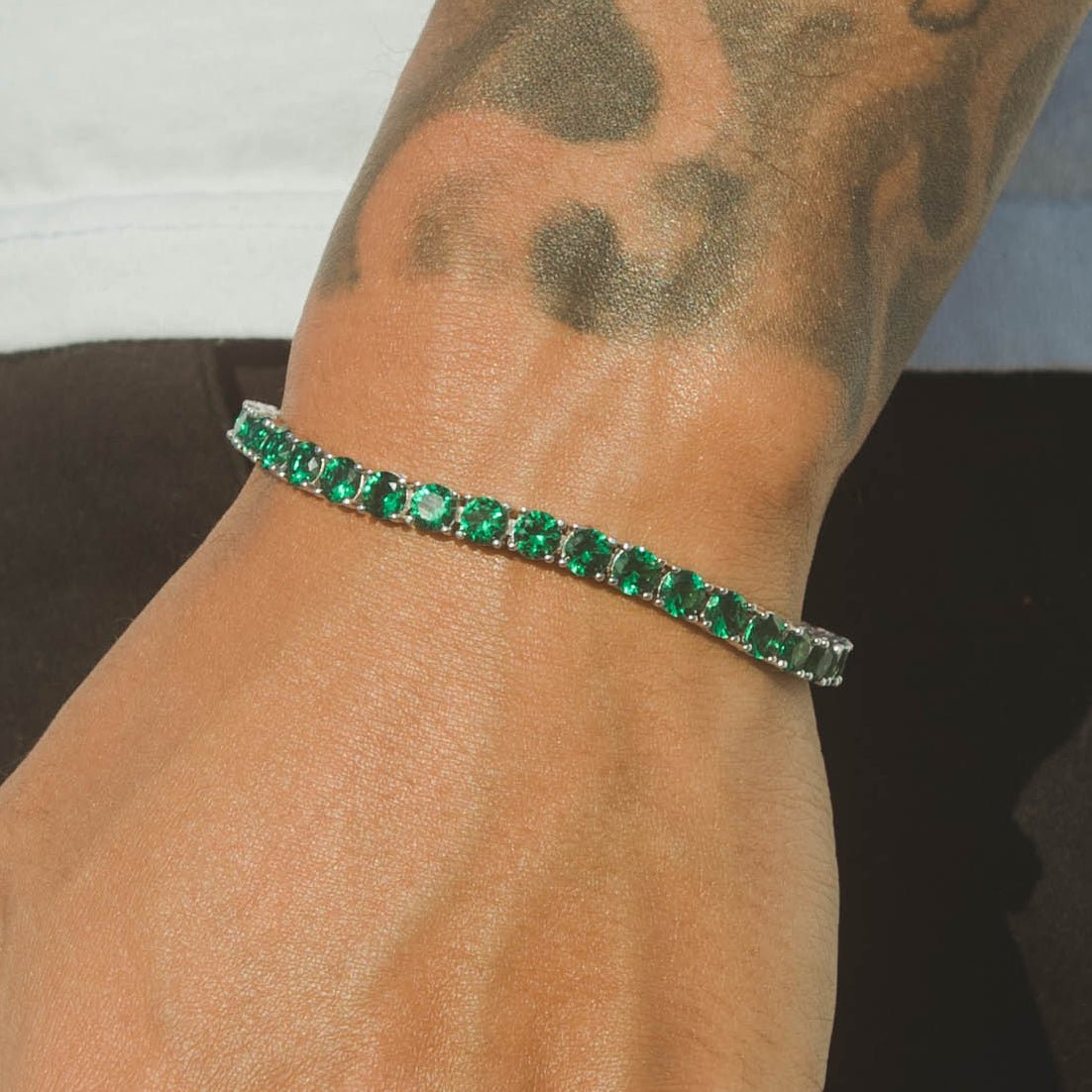 5mm Tennis Bracelet - Green - Cernucci