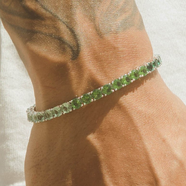 5mm Tennis Bracelet - Green Graduated - Cernucci