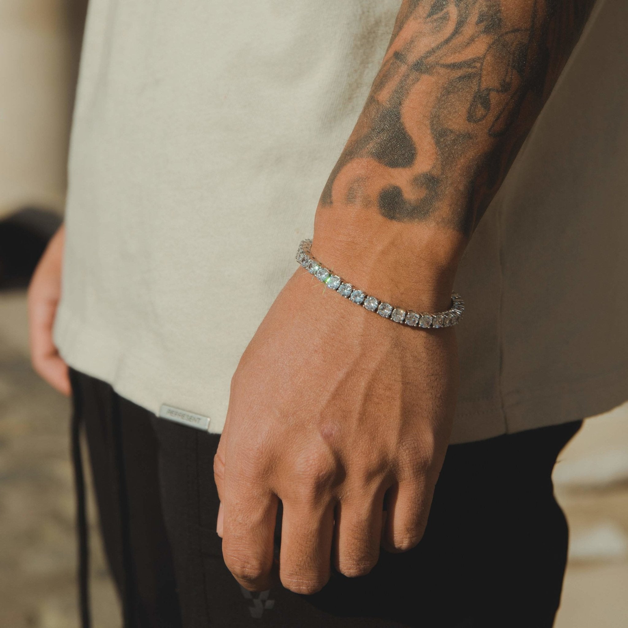 5mm Tennis Bracelet - White Gold - Cernucci