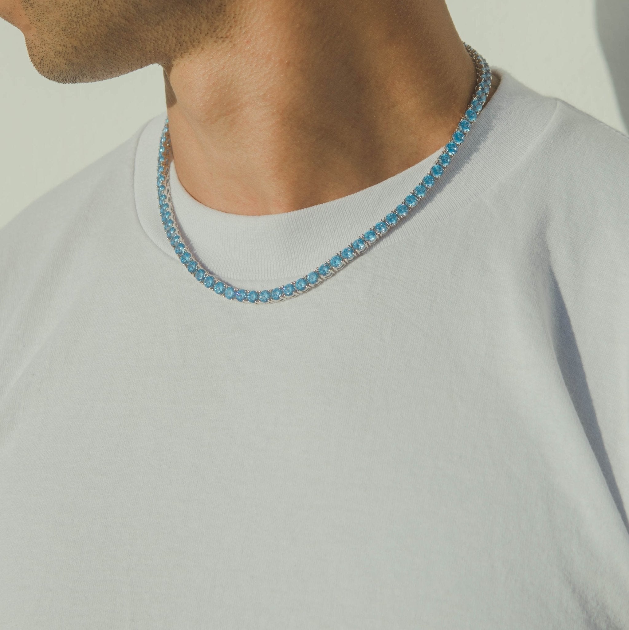 5mm Tennis Chain - Blue - Cernucci