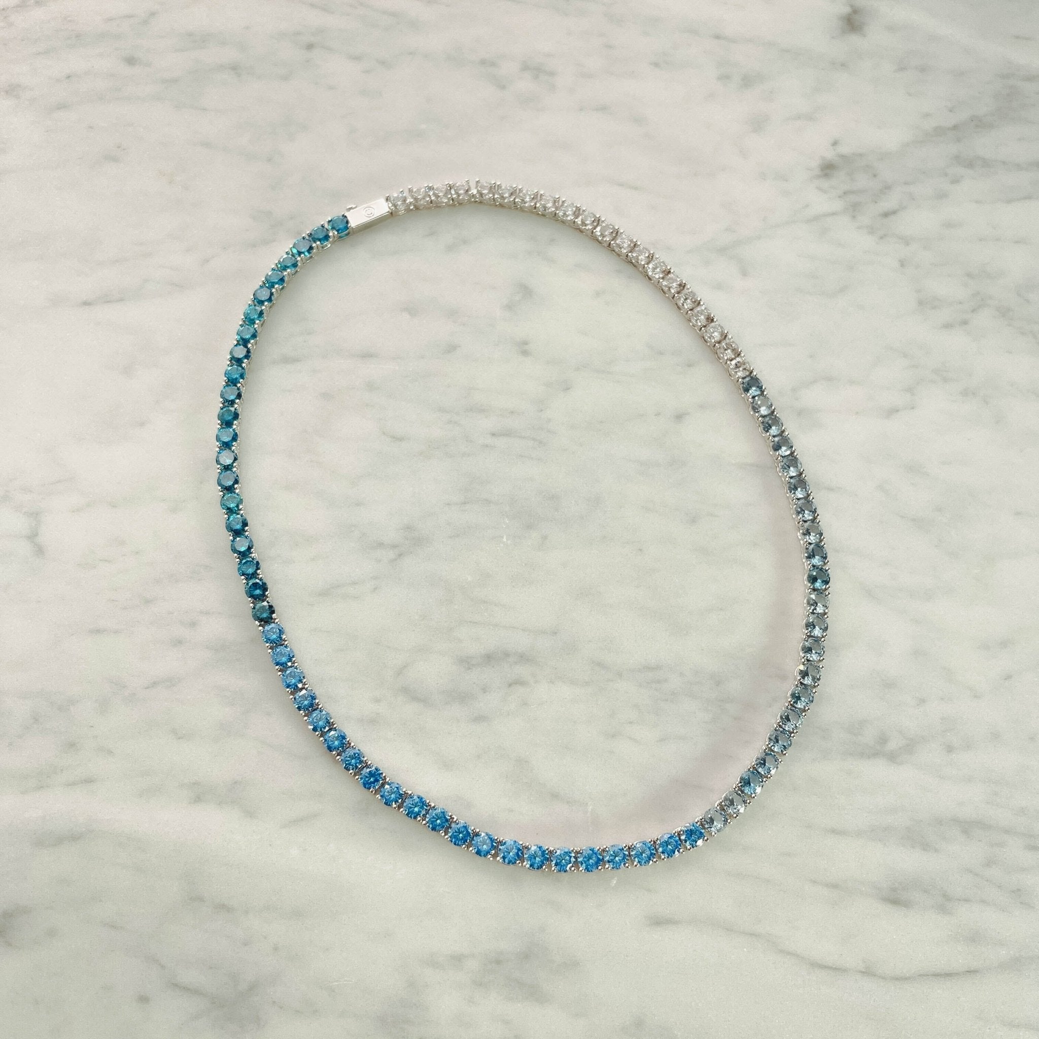 5mm Tennis Chain - Blue Graduated - Cernucci