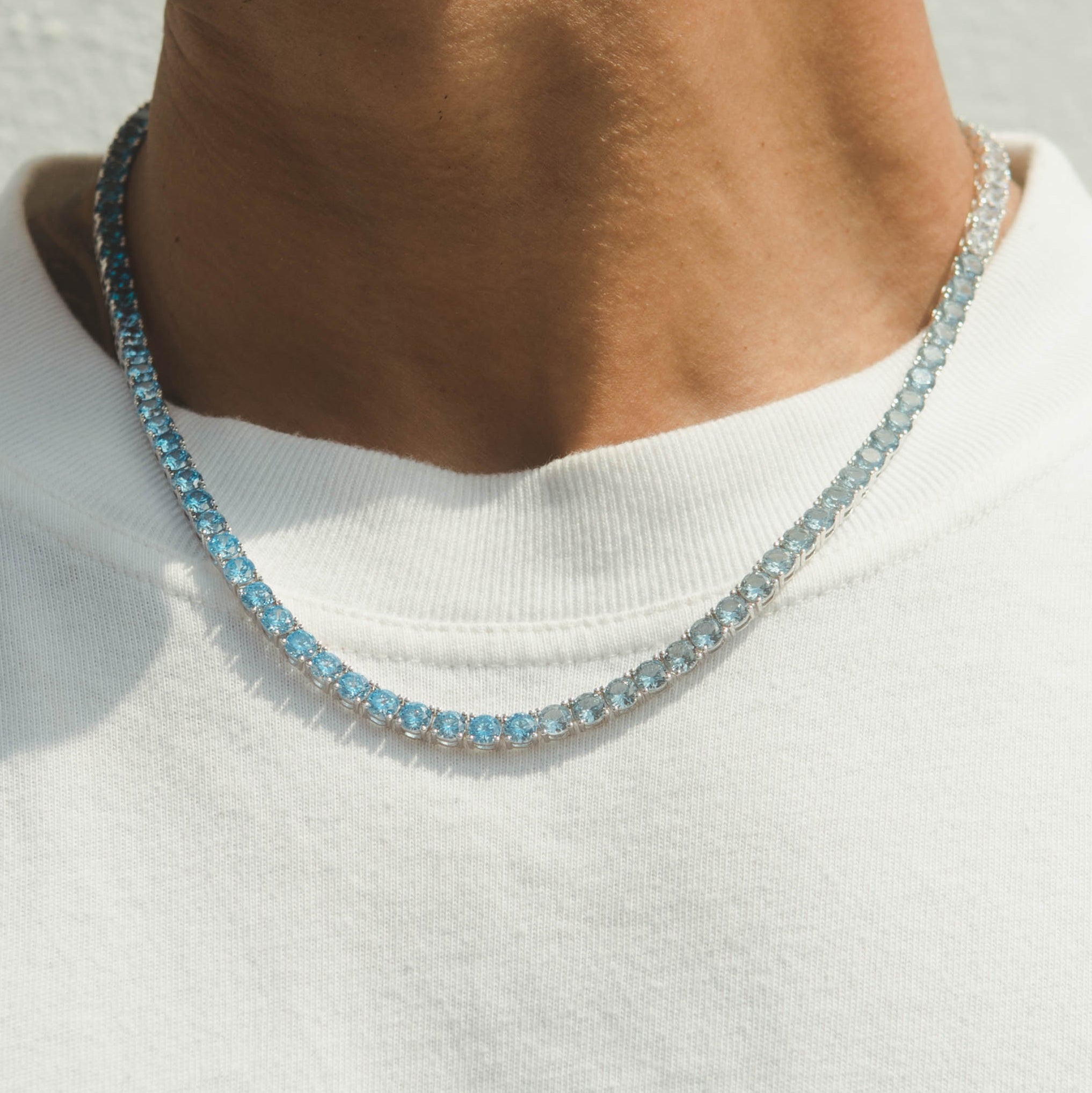 5mm Tennis Chain - Blue Graduated - Cernucci