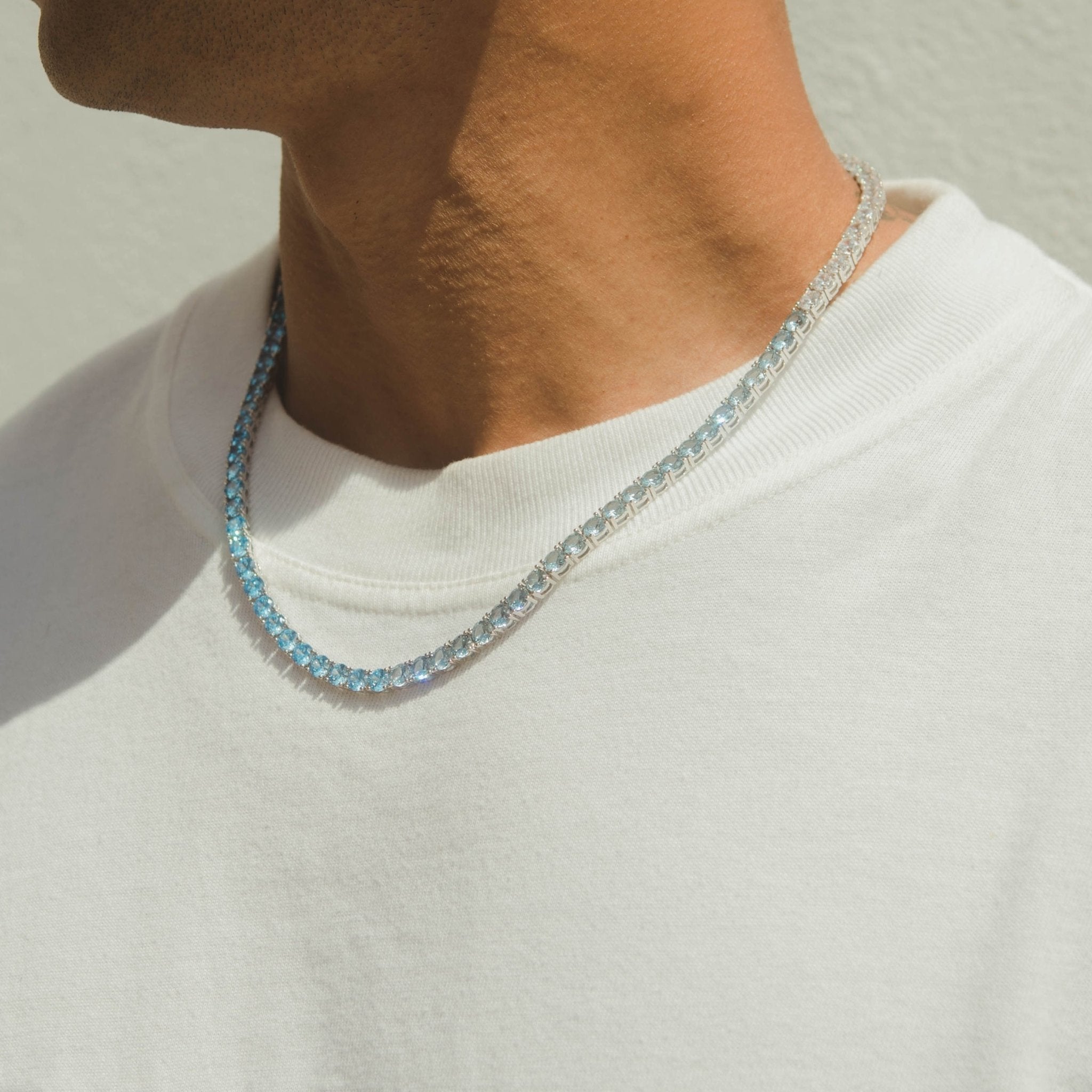 5mm Tennis Chain - Blue Graduated - Cernucci