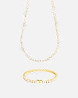5mm Tennis Chain + Bracelet Bundle - Gold - Cernucci