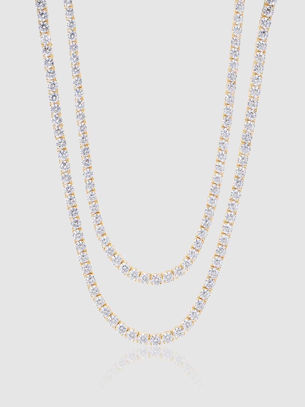 5mm Tennis Chain Bundle - Gold - Cernucci