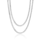 5mm Tennis Chain Bundle - White Gold - Cernucci