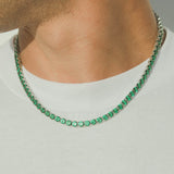 5mm Tennis Chain - Green - Cernucci