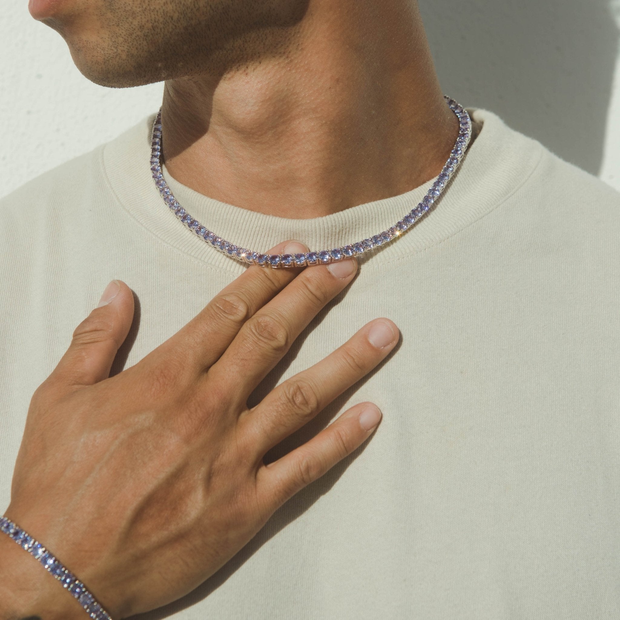 5mm Tennis Chain - Lilac - Cernucci