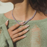 5mm Tennis Chain - Pastel Pink - Cernucci