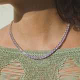 5mm Tennis Chain - Pastel Pink - Cernucci