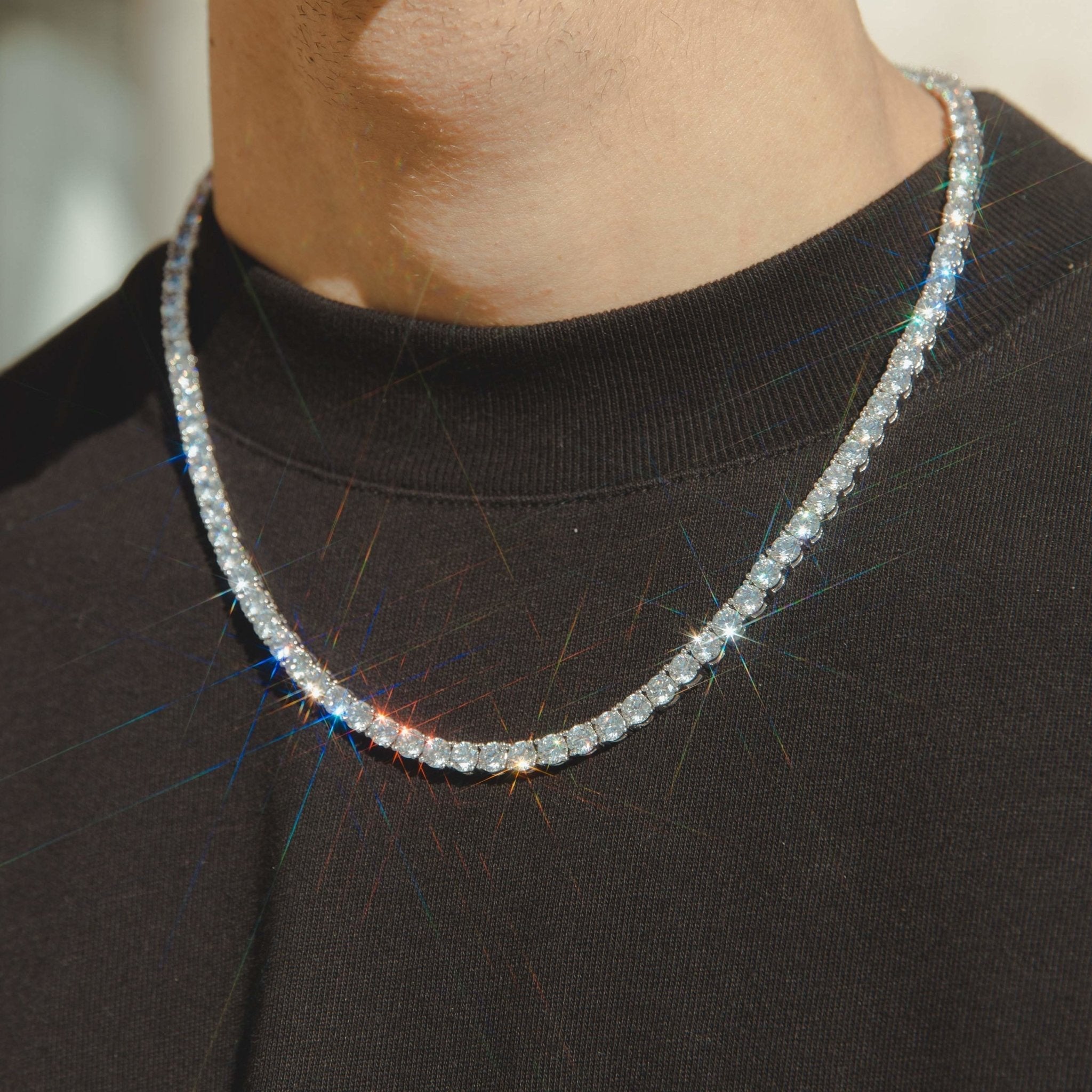 5mm Tennis Chain - White Gold - Cernucci