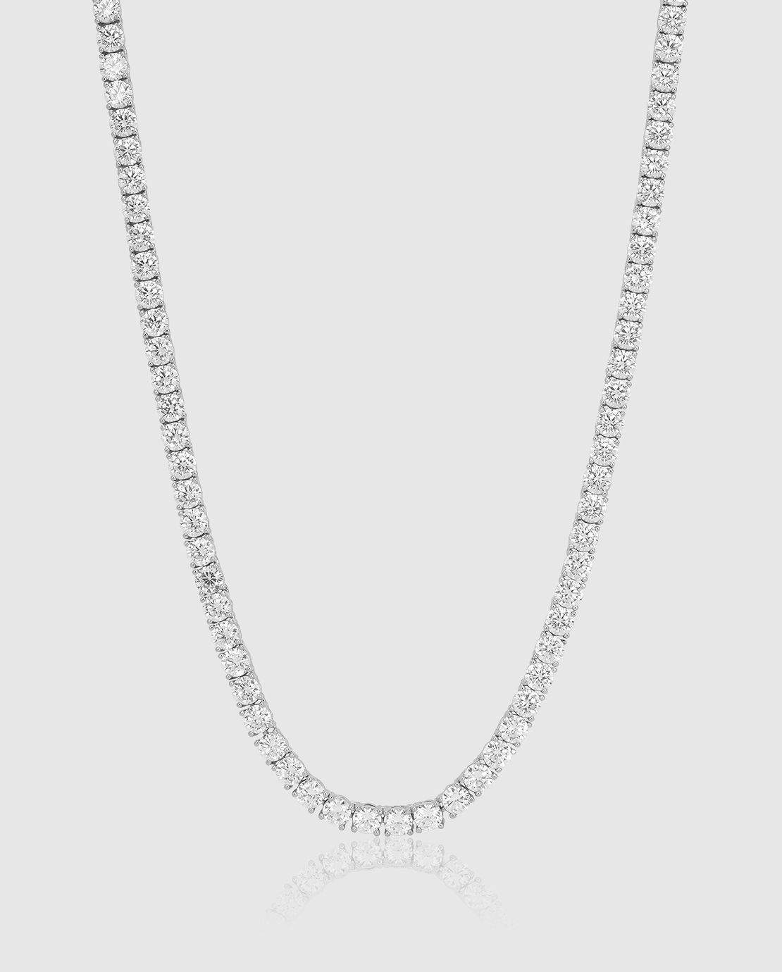 5mm Tennis Chain - White Gold - Cernucci