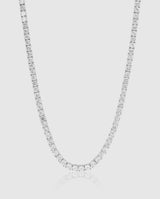 5mm Tennis Chain - White Gold - Cernucci