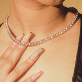 5mm Tennis Necklace - Pink & White - Cernucci