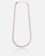 5mm Tennis Necklace - Pink & White - Cernucci