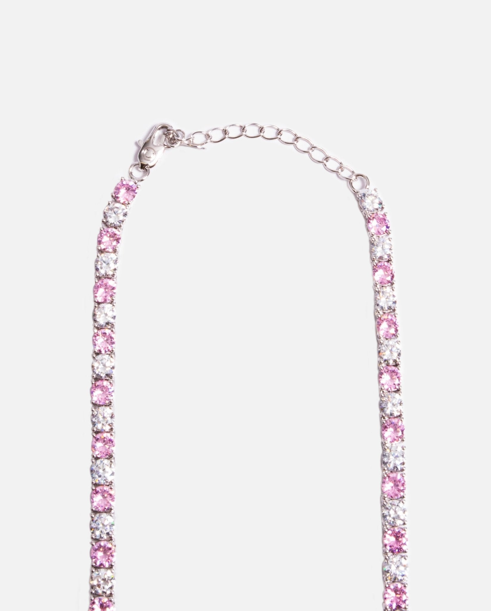 5mm Tennis Necklace - Pink & White - Cernucci