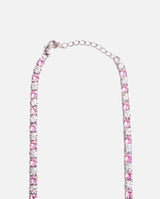 5mm Tennis Necklace - Pink & White - Cernucci