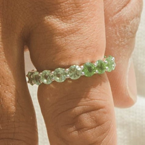 5mm Tennis Ring - Green Graduation - Cernucci