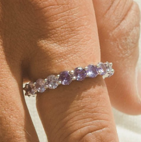 5mm Tennis Ring - Lilac Graduation - Cernucci