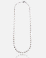 6mm Beaded Pearl Necklace - White - Cernucci