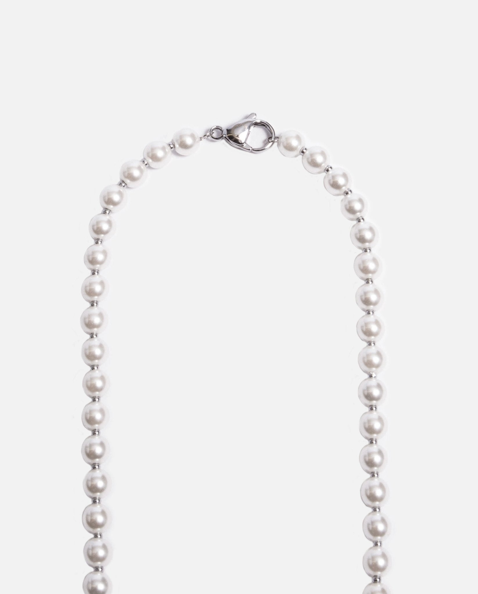 6mm Beaded Pearl Necklace - White - Cernucci