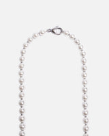 6mm Beaded Pearl Necklace - White - Cernucci
