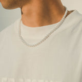 6mm Beaded Pearl Necklace - White - Cernucci