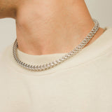 6mm Franco Chain - White Gold - Cernucci