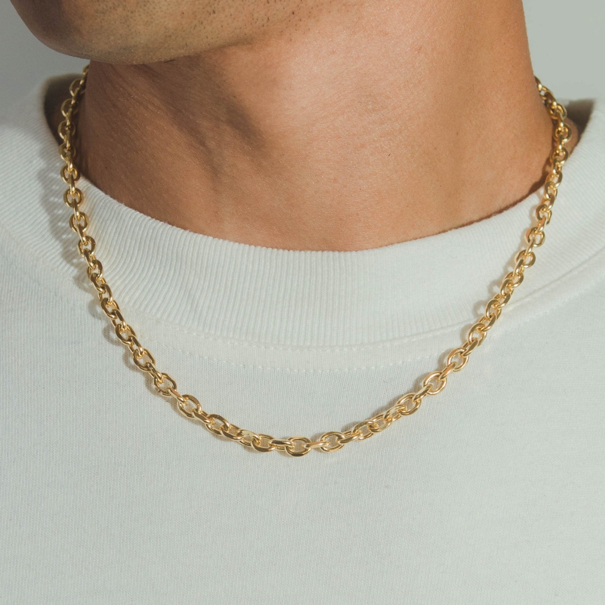 6mm Hermes Link Chain - Gold - Cernucci