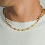 6mm Hermes Link Chain - Gold - Cernucci