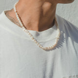 7mm Baroque Pearl Necklace - Gold - Cernucci