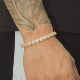 7mm Clustered Tennis Bracelet - Gold - Cernucci