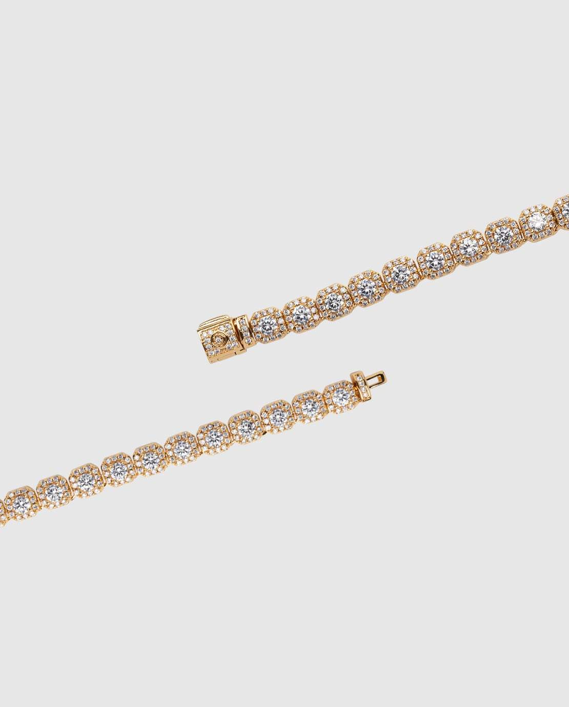7mm Clustered Tennis Bracelet - Gold - Cernucci