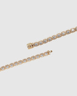 7mm Clustered Tennis Bracelet - Gold - Cernucci