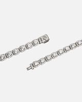 7mm Clustered Tennis Chain - White Gold - Cernucci
