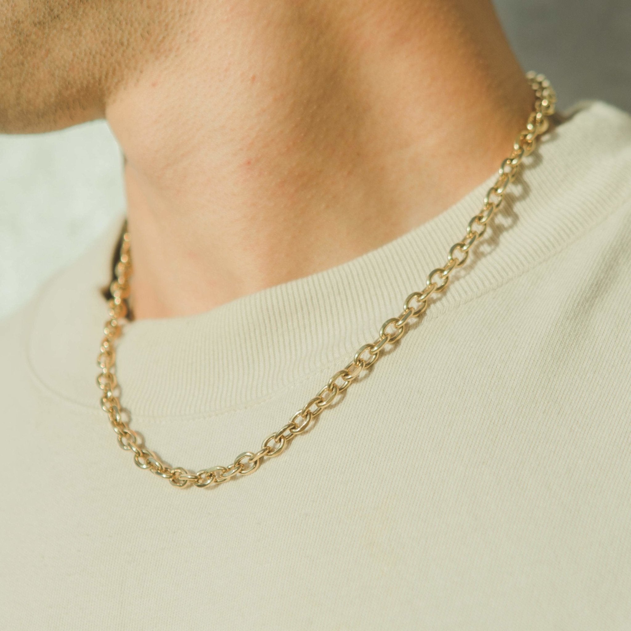 7mm Hermes Link Chain - Gold - Cernucci