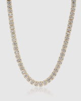 8mm Baguette Tennis Chain - Gold - Cernucci