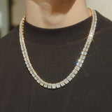 8mm Baguette Tennis Chain - Gold - Cernucci
