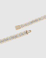 8mm Baguette Tennis Chain - Gold - Cernucci