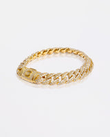 8mm Iced Cuban Link Bracelet - Gold - Cernucci