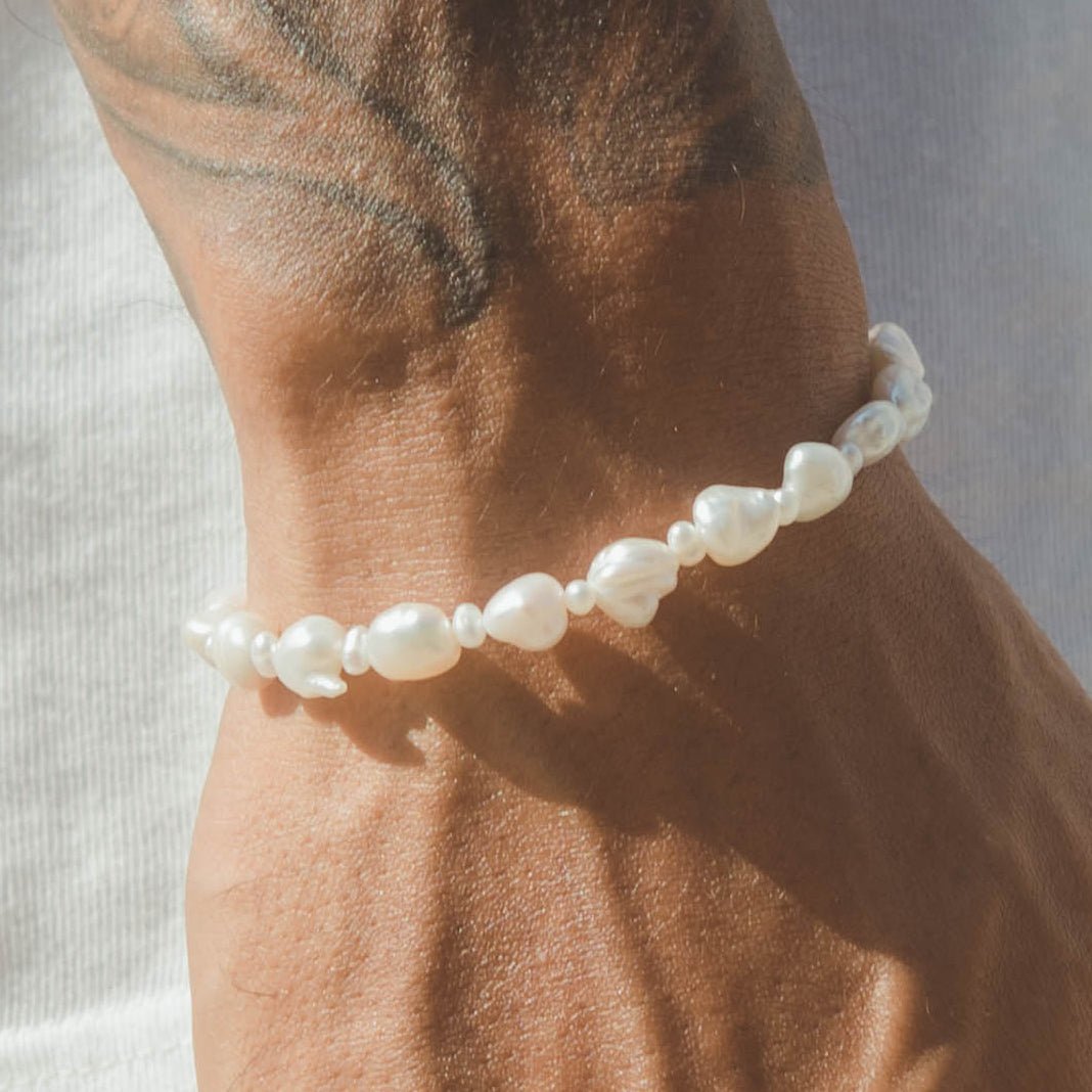 8mm Keshi Pearl Bracelet - Cernucci