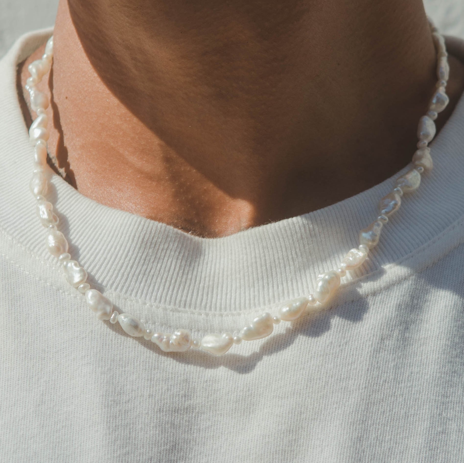 8mm Keshi Pearl Necklace - Cernucci