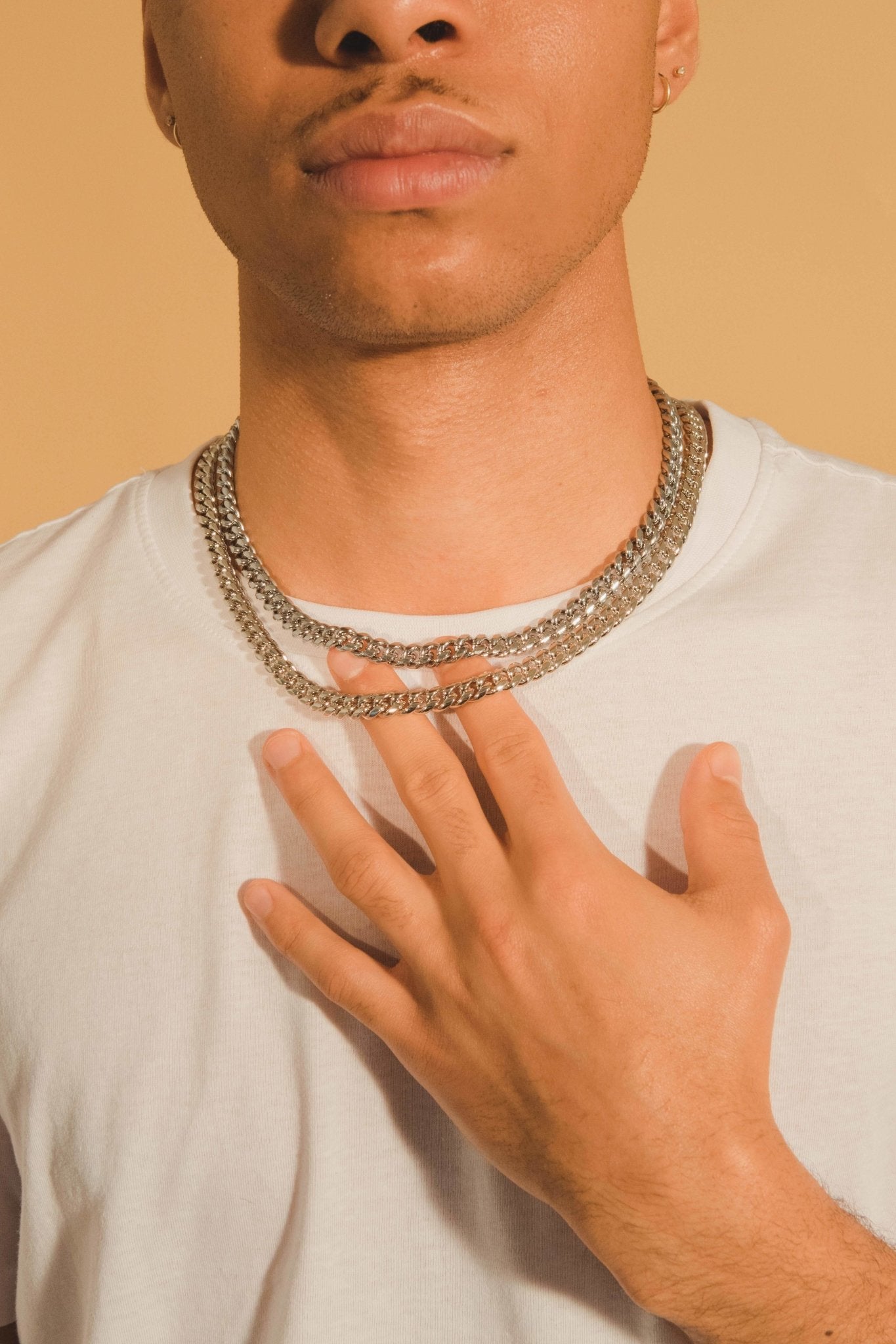 8mm Miami Cuban Chain Bundle - White Gold - Cernucci