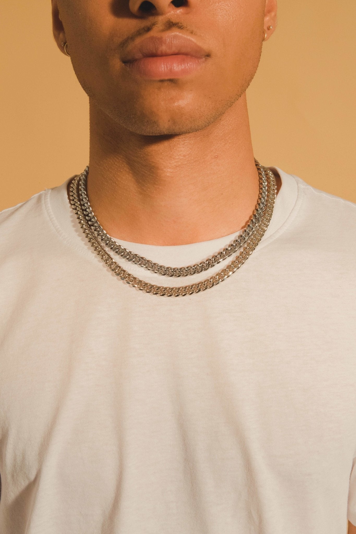 8mm Miami Cuban Chain Bundle - White Gold - Cernucci