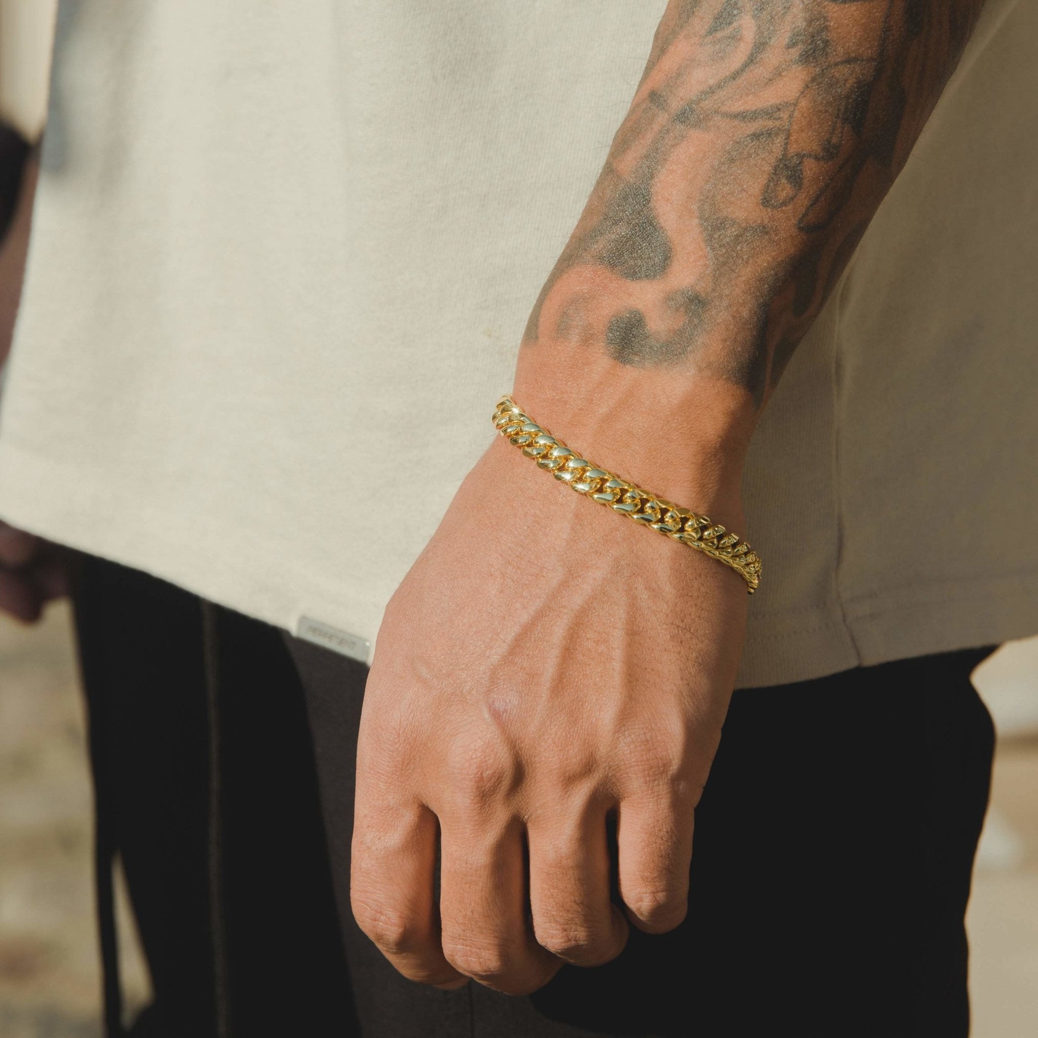 8mm Miami Cuban Link Bracelet - Gold - Cernucci